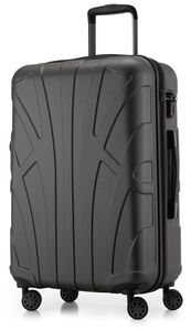 Suitline - Hartschalen-Koffer Check-In Gepäck Trolley Rollkoffer Reisekoffer, TSA, 66 cm, ca. 68 Liter, 100% ABS,Graphit