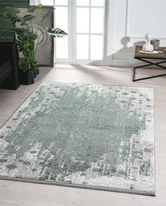 Merinos Granada Teppich Grün mit Fransen 33370 160 x 230