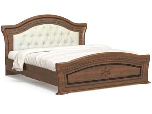 NABBI Rustikální manželská postel s roštem Molis BC-160 160x200 cm - třešeň portofino