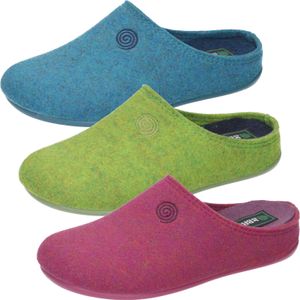Dr. Brinkmann Damen Pantoffeln Filz Hausschuhe 320698, Größe:37 EU, Farbe:Grün