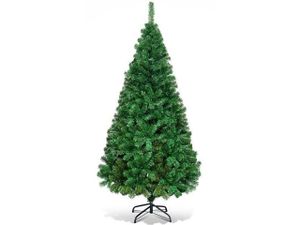 COSTWAY 150cm Künstlicher Weihnachtsbaum, Tannenbaum mit Metallständer, Christbaum PVC Nadeln, Kunstbaum Weihnachten ideal für Zuhause, Büro, Geschäfte und Hotels, Grün