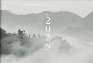 rido/idé 7017507015 Taschenkalender Modell Septimus (2025) "Cloudy Mountains"| 2 Seiten = 1 Woche| A6 quer| 128 Seiten| Grafik-Einband| grün