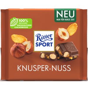 Ritter Sport Knusper Nuss mit ganzen Haselnüssen und Cornflakes 250g