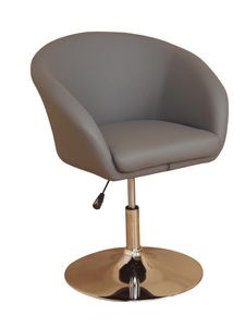 Heinz Hofmann Lounge-Chair / Drehsessel grau/chrom
