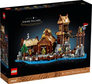 LEGO 21343 Ideas Wikingerdorf Modellbausatz für Erwachsene, großes Set mit Langhaus, mittelalterlicher Schmiede und Wachturm, Geschenkidee für Geschichtsfans, Männer, Frauen, Sie und Ihn