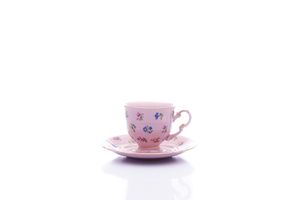Sonata, šálka na kávu s podšálkou, 0,15 l, ružový porcelán, Leander