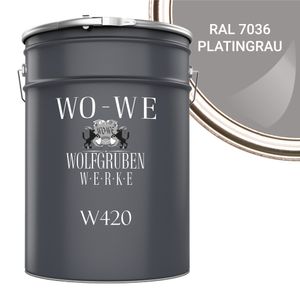 Holzfarbe Holzlack Holzanstrich Holzbeschichtung W420 - Platingrau RAL 7036 - 10L