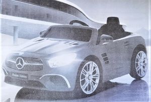 Playkin Kinderauto mit Batterie, Rot, Mercedes-Benz SL400 , Elektroauto