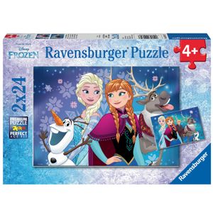 2 x 24 Teile Ravensburger Kinder Puzzle Disney Frozen Nordlichter 09074