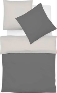 Fleuresse Halbleinen Wendebettwäsche Provence W Verviers 200x200 cm + 2x 80x80 cm schiefer-leinen