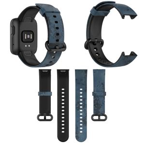 Für Xiaomi Mi Watch Lite / Redmi Watch Kunststoff / Silikon Armband Muster 5 Uhr Neu