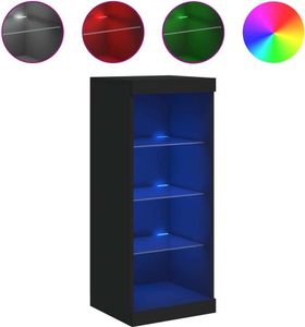 vidaXL Sideboard mit LED-Leuchten Schwarz 41x37x100 cm