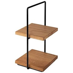 APS Buffetgestell Etagere 2-stufig mit Eichenholzeinlagen BxTxH: 20 x 23 x 40,5 cm