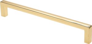 Möbelgriff BA 160mm, Küchengriff Gold, Schrankgriff Messing poliert