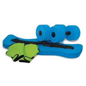 Aqua Fitness Kit Kokido mit 1 EVA-Gummigürtel, 2 Neoprenhandschuhen und 2 Hanteln