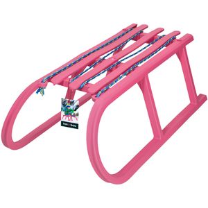 KOTARBAU® Kinderschlitten mit Zugseil 30 x 60 x 20 cm Rosa Schneerutscher Erwachsene Plastik Schlitten Kinder