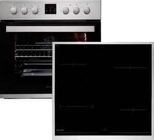 Sharp - K-62D19IM0-EU - Einbau-Herdset - Ceran - Edelstahl