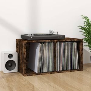 Schallplatten-Box Räuchereiche 71x34x36 cm Holzwerkstoff , CD- & DVD-Regale Design 2024