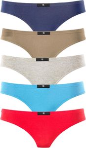 H.I.S. String 5 er-Pack rot, marine, blau, khaki, grau-meliert Größe 34
