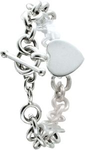 Gravur Silberarmband Kette Herzanhänger Silber 925 Tiffany 21