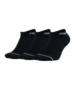Nike Jordan Jumpman No Show 3er Pack Socken Sportsocken Sneakersocken Füßlinge schwarz, Größe:M