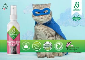 Augenreiniger Augenpflege Katzenpflege entfernt Tränenflecken speziell für Haustiere entwickelt | biologisch, PROBIOTISCH | von Tierärzten empfohlen