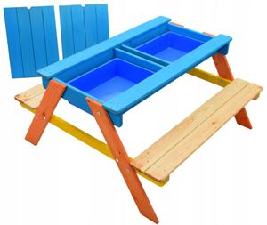Picknicktisch Holz Gartentisch Sitzgruppe Sitzgarnitur für Kinder Tisch und Bank