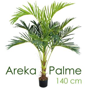 Künstliche Palme groß Kunstpalme Kunstpflanze Palme künstlich wie echt Plastikpflanze Auswahl Dekoration Deko Decovego, Auswahl Palme Pflanze:Palme Modell 17 (Arekapalme 140 cm)