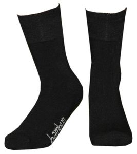 3 Paar Bambus-Socken mit Frottee-Sohle ohne Gummi, Farbe:Schwarz, Grösse:39-42