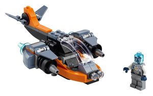 LEGO 31111 Creator 3-in-1 Cyber-Drohne - Cyber-Mech - Hoverbike, Set mit Roboter-Minifigur, Weltraum-Spielzeug aus Bausteinen für Kinder ab 6 Jahre