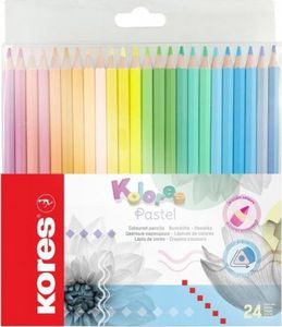 Trojhranné pastelky Kores PASTEL - 24 farieb