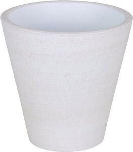 Vase Keramik kon. Lava-Conica 19x19x19cm creme, handmade