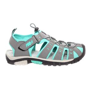 PDQ Damen Sport Sandalen mit Toggel und Klettverschluss DF410 (40 EU) (Grau/Jade)