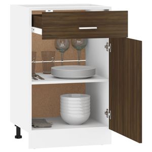 vidaXL Szafka dolna z szufladą w kolorze brązowego dębu 50x46x81,5 cm