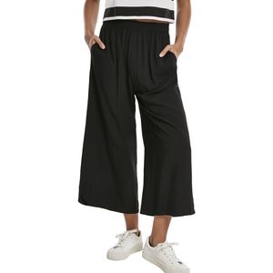 Urban Classics TB3632  Ladies Wide Viscose Culotte, Größe:M, Farbe:Black