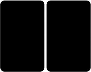 Ochranné skleněné panely na sporák BLACK, 2 kusy, WENKO