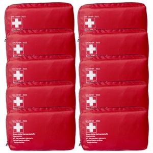 KFZ-Verbandtasche Rot nach DIN 13164:2022 (10 Stück)