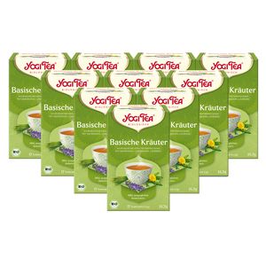 Yogi Tea, Bio Basische Kräuter, 17 Teebeutel - 10er Pack (10 x 35,7g)