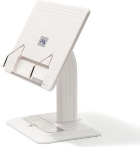 Přenosný stojan na knihy ke čtení s odnímatelnou horní částí, použití jako stojan na počítač, nastavitelná výška a úhel, design úložného otvoru pro držák kuchařky, učebnice, recept, časopis, dokument, kniha příběhů, kuchařka, poznámkový blok, tablet, dívka, kancelář, student, psací potřeby