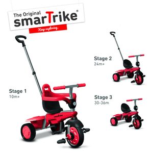 Smartrike Breeze Dreirad mit Schubstange; Farben: Rot/Schwarz