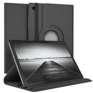 EAZY CASE Tablet Hülle kompatibel mit Samsung Galaxy Tab A8 10.5 Hülle, 360° drehbar, Tablet Cover, Tablet Tasche, Premium Schutzhülle aus Kunstleder in Schwarz