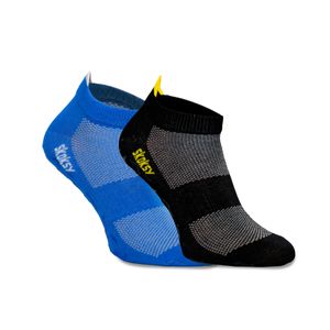 2 Paar Rutschfeste Socken für Herren 41-46, Socken Perfekt für den Sport mit Noppen - Dunkelblau und Schwarz