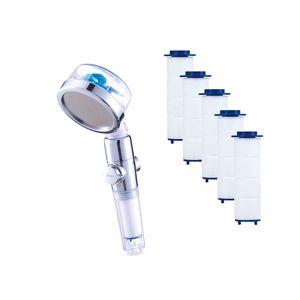 Aquadon EcoTornado Blau + 5er Set Ersatzfilter - Wassersparender Duschkopf - AntiKalk-Funktion