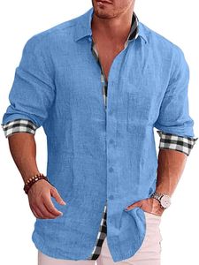 Männer Mit Taschen Bluse Weiche Kurzarm Hemden Bequemer Knopf Down Tops Funktionieren Blau,Größe XL
