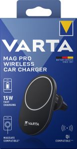 VARTA Ladegerät Mag Pro Wireless Car Charger schwarz