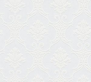 A.S. Création Barocktapete Meistervlies Tapete mit Ornamenten Vliestapete überstreichbar weiß 10,05 m x 0,53 m