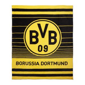 Borussia Dortmund BVB Fleecedecke Streifen