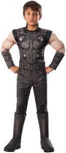 Thor Avengers Infinity War Deluxe m. Muskeln Kinder Karneval Fasching Kostüm 104
