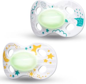 Medela Leucht-Schnuller 2er Pack Night & Night 0-6 M - Sternenhimmel OneSize