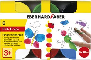 Eberhard Faber Fingerfarbe 40ml 6er EFA auswaschbar